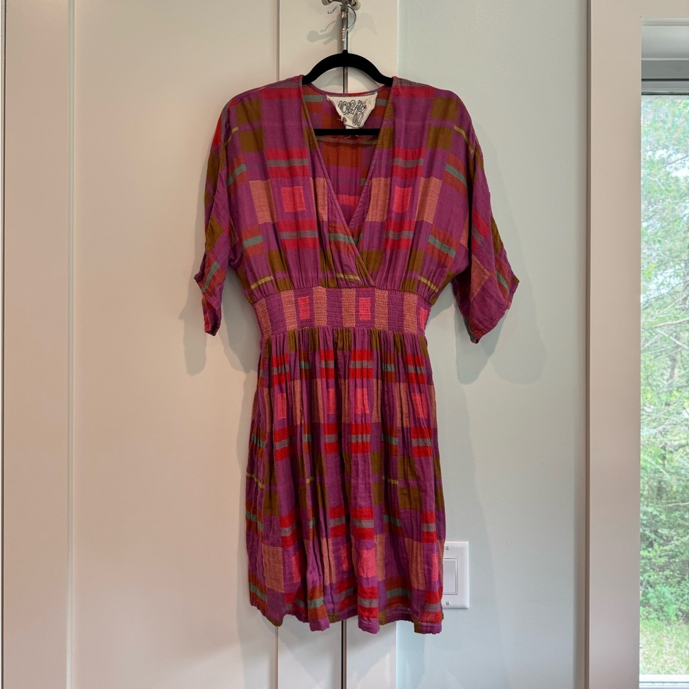 Ace & Jig Pink, Purple & Olive Geometric Mini Dress